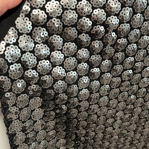 Victoria’s Secret Metallic Sequins Sleeveless Cocktail Dress Sheer Bow Back EUC - Picture 6 of 10